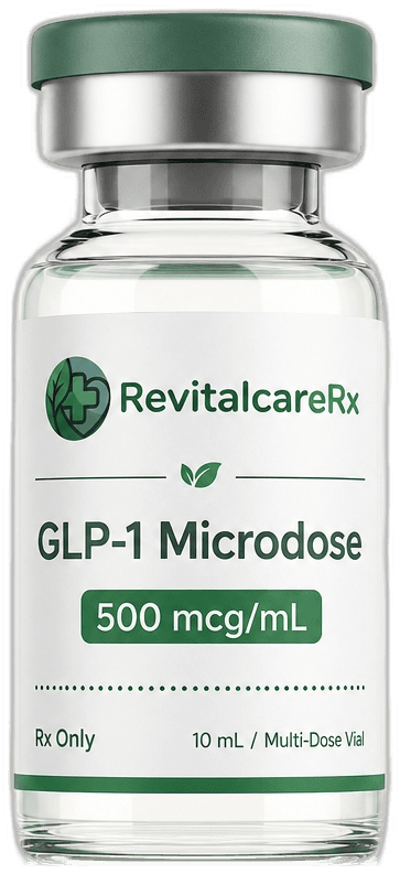RevitalCareRx GLP-1 microdose program — compounded vial