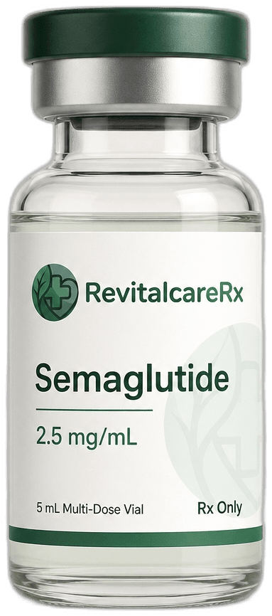 RevitalCareRx semaglutide program — compounded GLP-1 vial